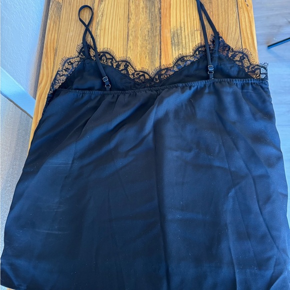 Vintage Lush Women's Y2K Lace Trim Cami Sz M Black - Picture 3 of 8